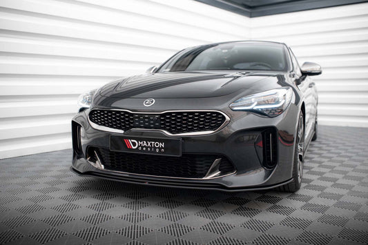 Maxton Design spoiler pentru bara fata GT/GT-Line a Kia Stinger (2017-2023), negru mat