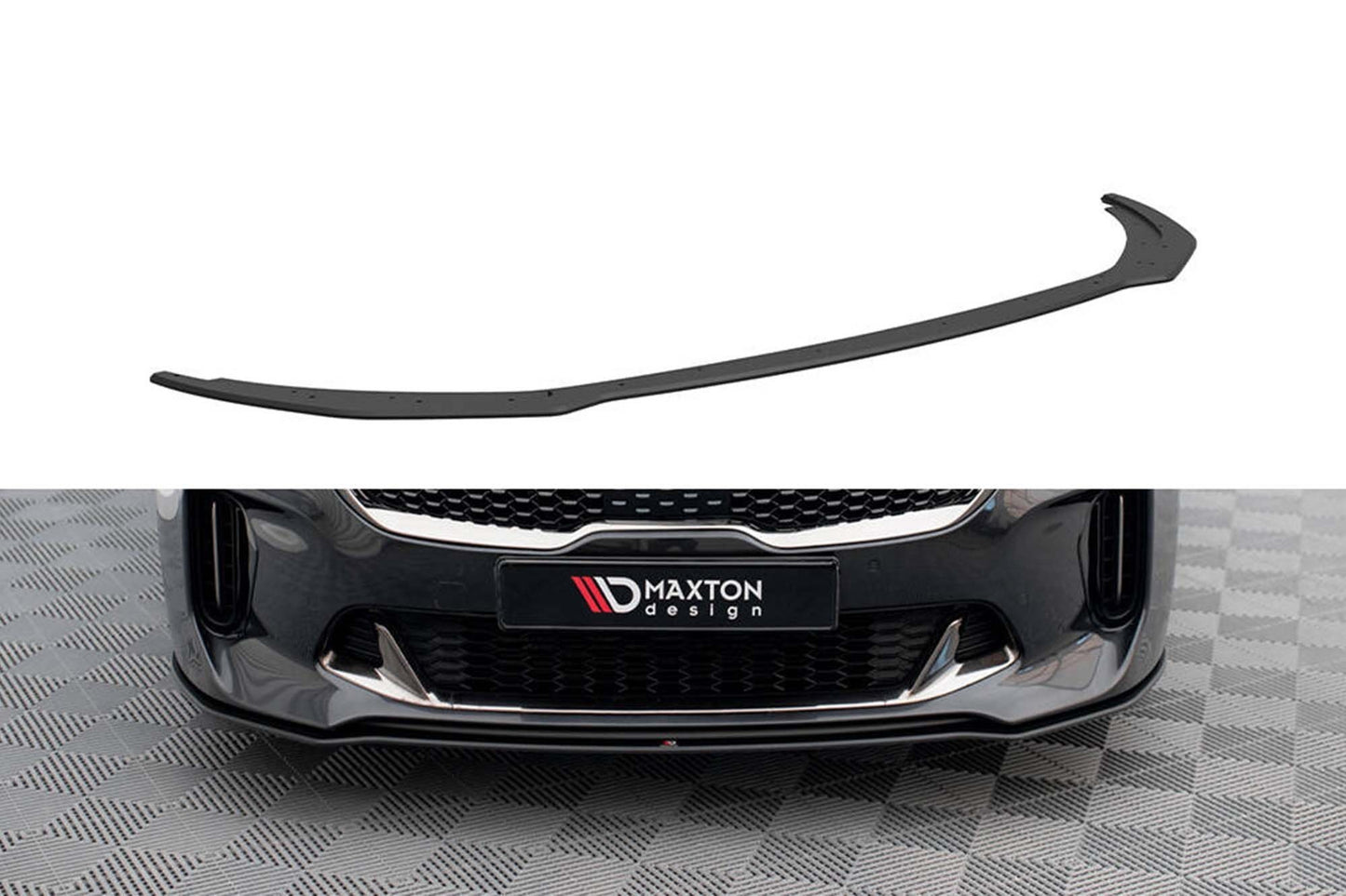 Maxton Design spoiler față GT/GT-Line pentru Kia Stinger (2017-2023), negru mat