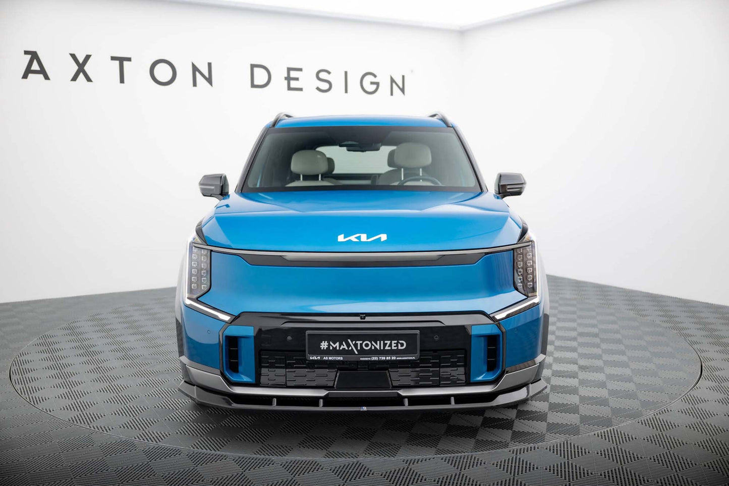 Maxton Design spoiler front splitter for Kia EV9 GT-Line (2023+), gloss black