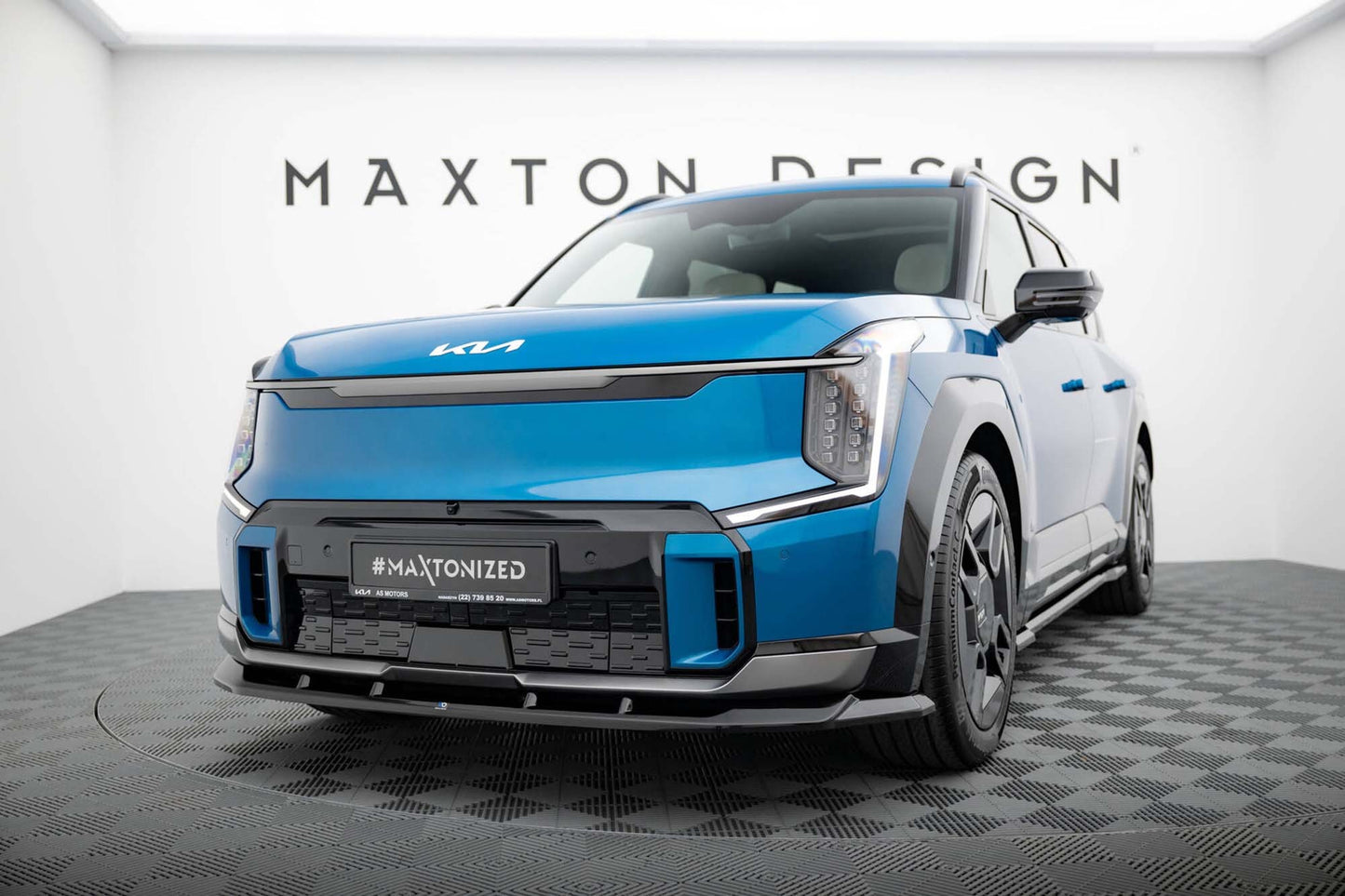Maxton Design spoiler front splitter for Kia EV9 GT-Line (2023+), gloss black