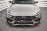 Splitter Maxton Design pentru bara fata N-Line a Hyundai i30 hatchback, station wagon (2020-), negru mat