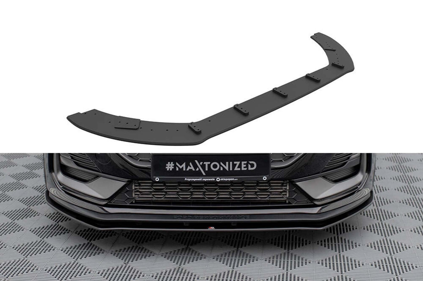 Maxton Design spoiler pentru bara fata ST a Ford Fiesta după 2021, mat negru