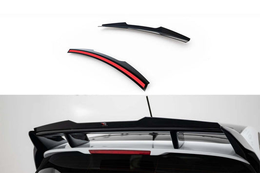 Maxton Design spoiler plafon pentru Ford Fiesta Standard / ST / ST-Line (2017‑2024), negru lacuit