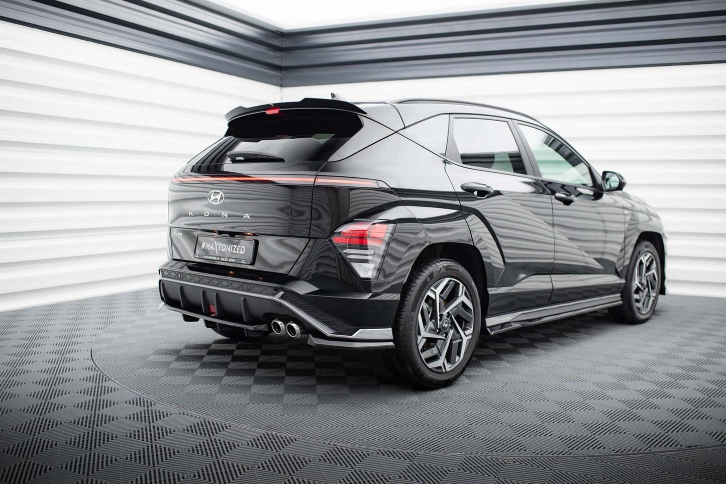Difuser bara spate Maxton Design pentru Hyundai Kona N-Line (2022-), negru lac