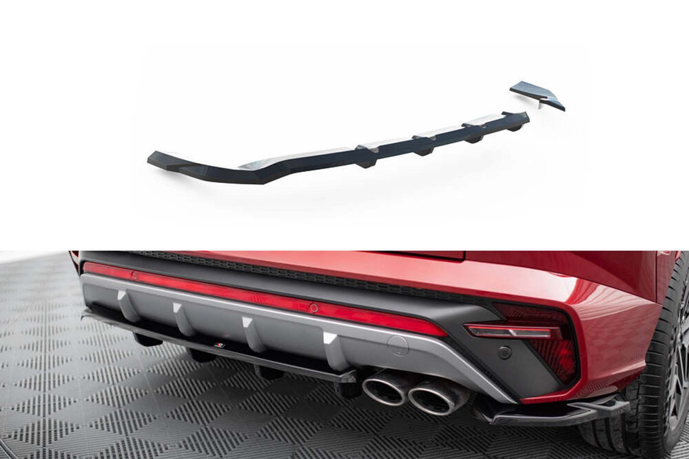 Difuser bara spate Maxton Design pentru Hyundai Tucson N-Line (2020-), negru lac