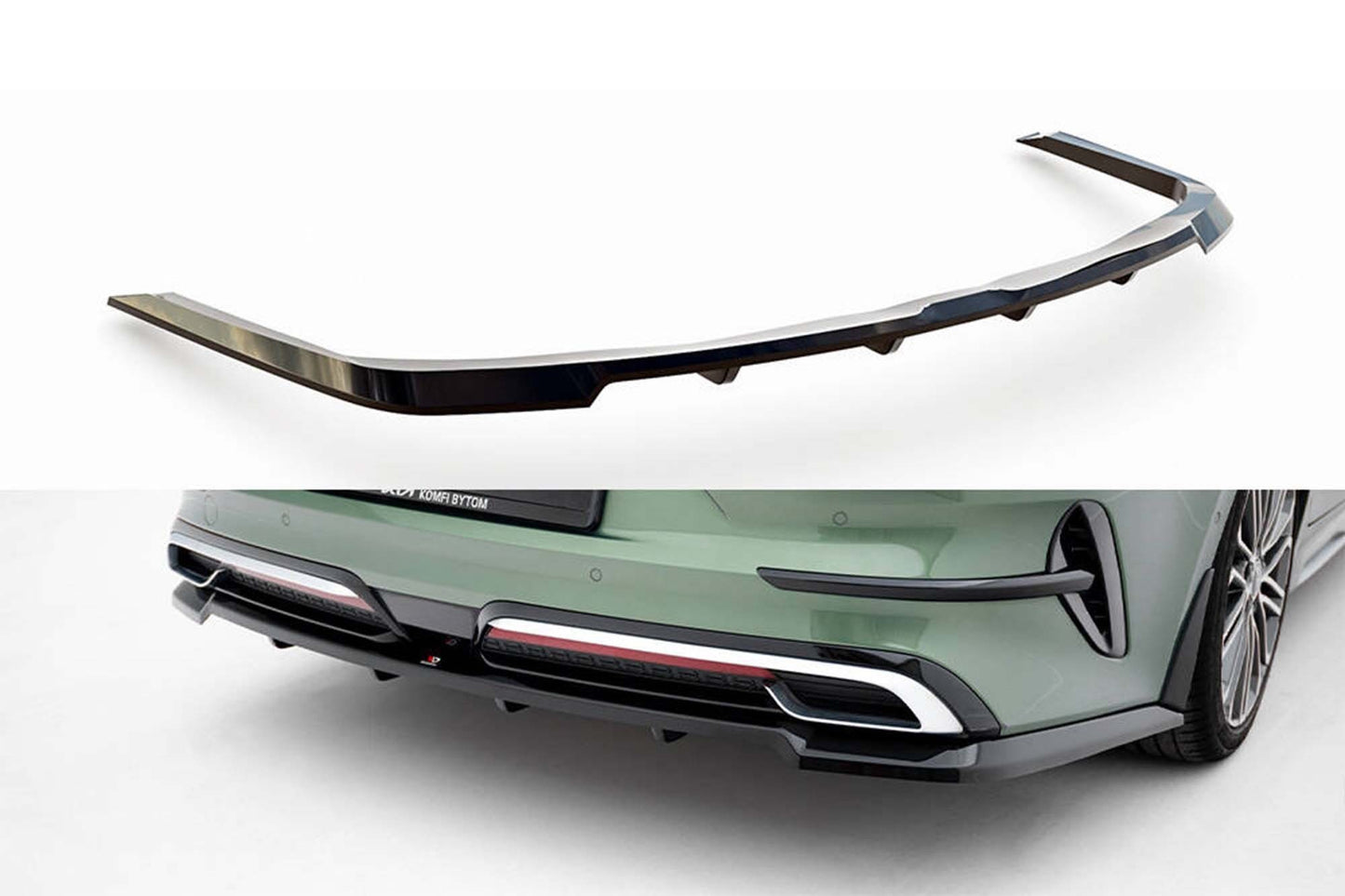 Spoiler Maxton Design pentru bara de protecție spate Kia Proceed GT-Line (2022+), negru lucios