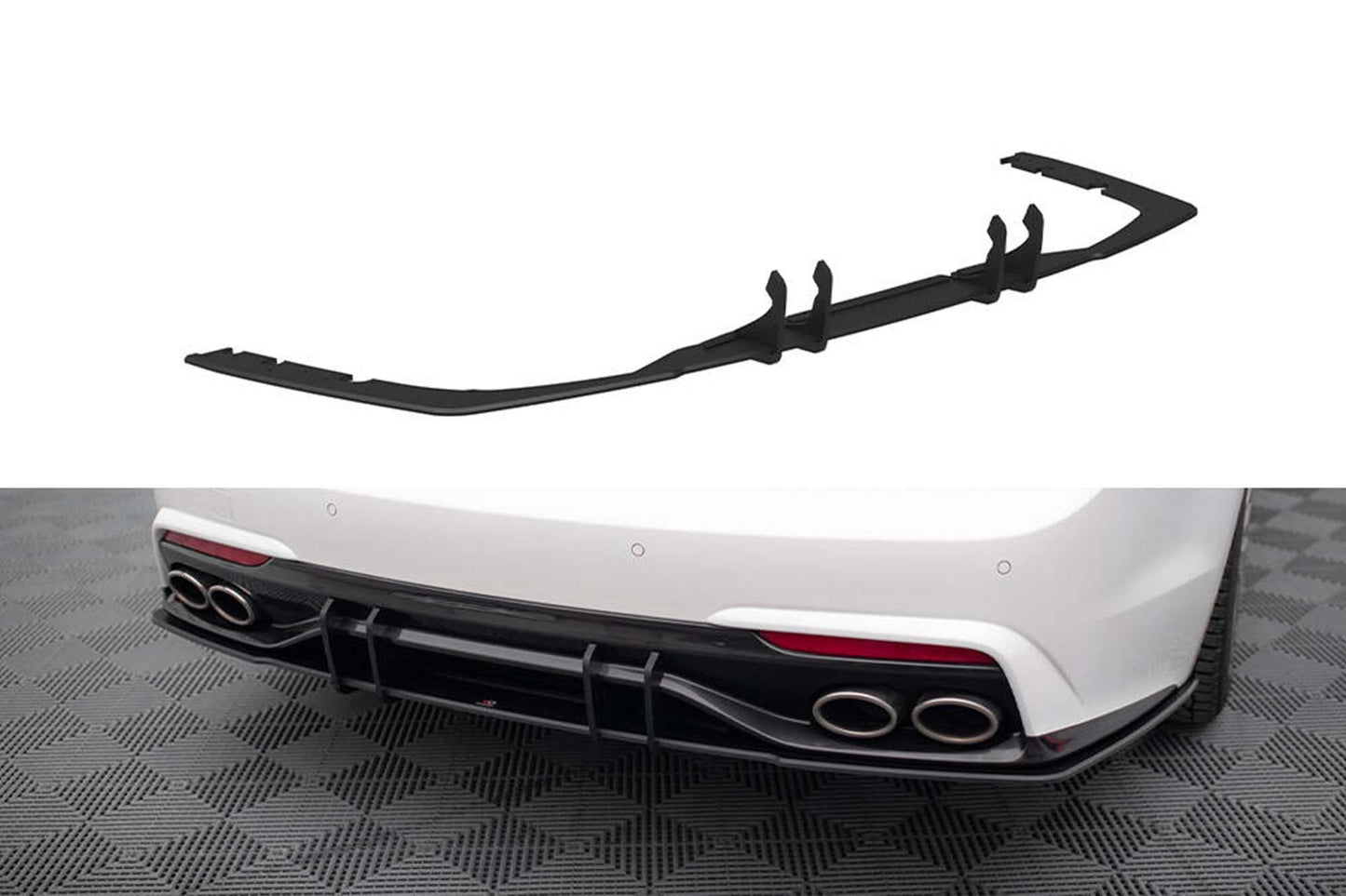 Maxton Design difuzor bară spate pentru Kia Stinger (2017-2023), negru mat