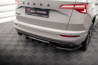 Maxton Design Rear Bumper Extension for Skoda Karoq Sportline Mk1 (2021-), gloss black