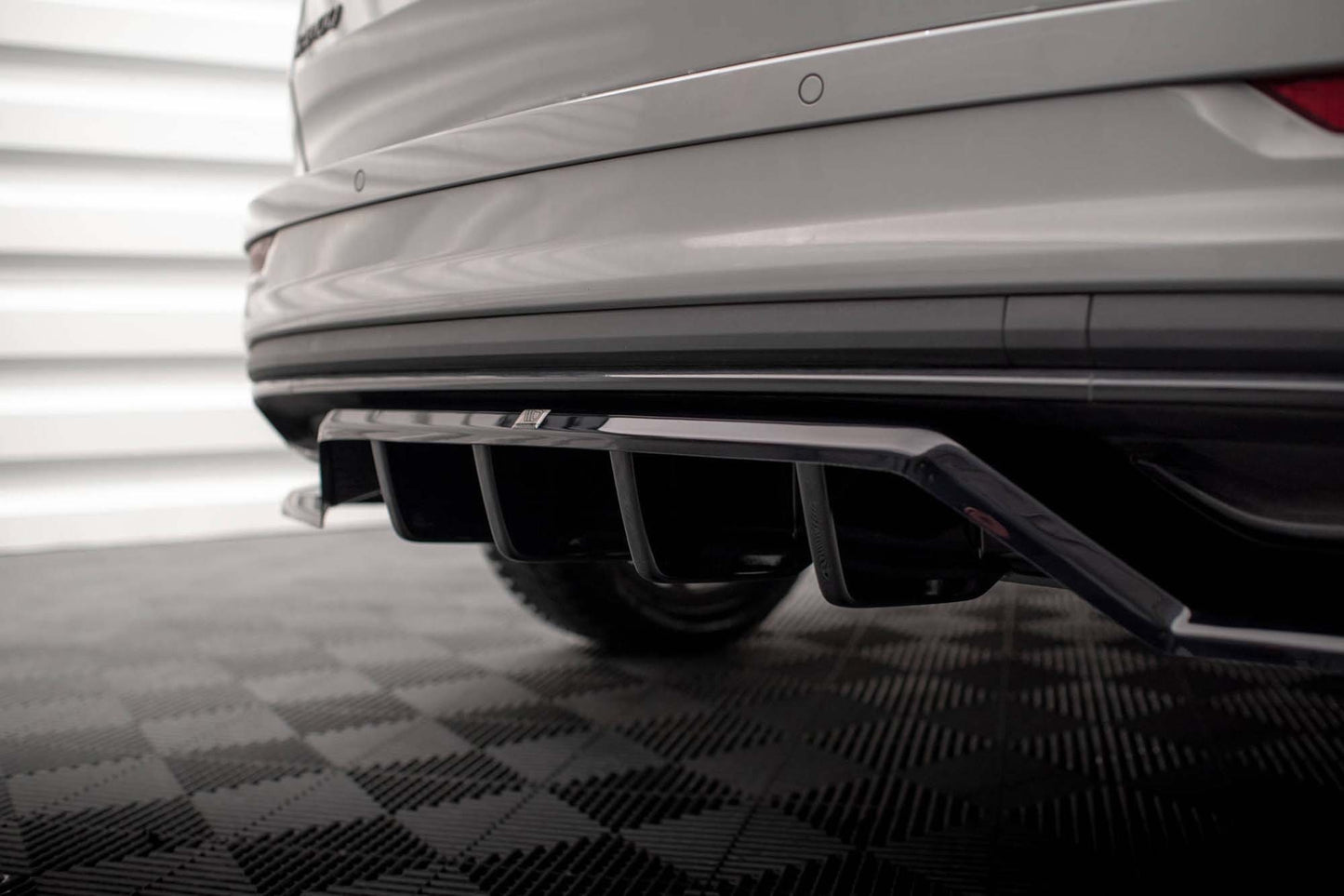 Maxton Design Rear Bumper Extension for Skoda Karoq Sportline Mk1 (2021-), gloss black
