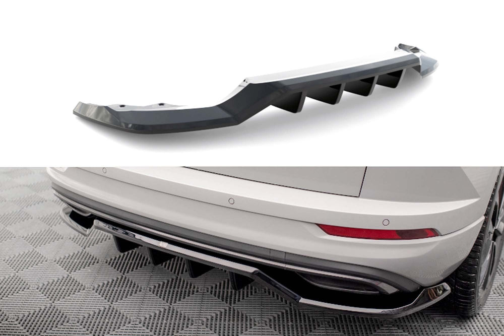 Prelungire bară spate Maxton Design pentru Skoda Karoq Sportline Mk1 (2021-), culoare carbon
