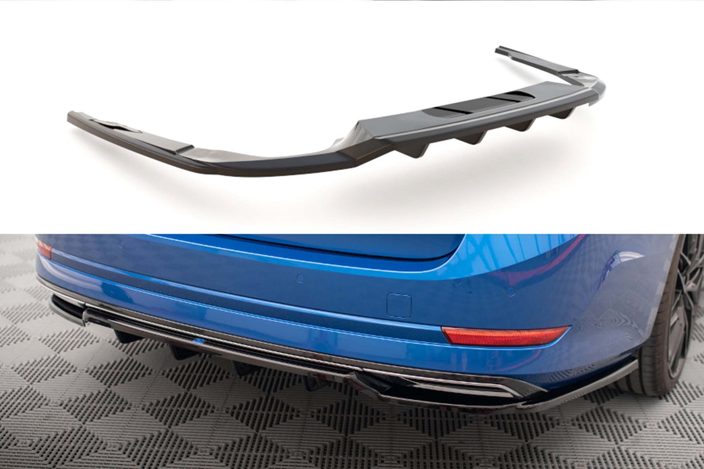Spoiler bara spate Maxton Design pentru Skoda Octavia Sportline (dupa 2019), lac negru