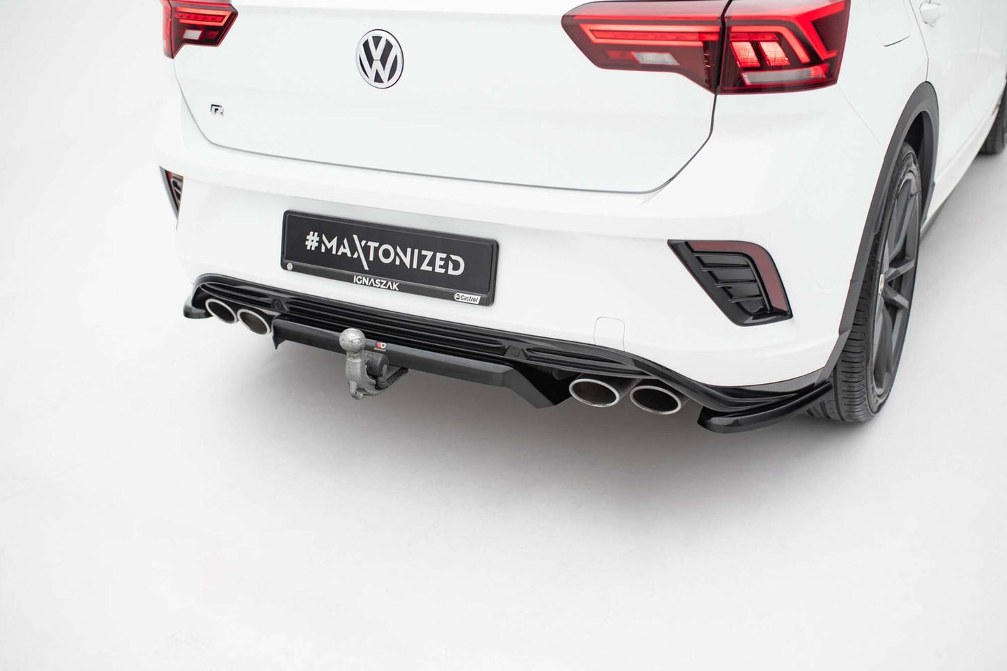 Extensie bara spate Maxton Design pentru Volkswagen T-Roc R (2017-2021), lac negru