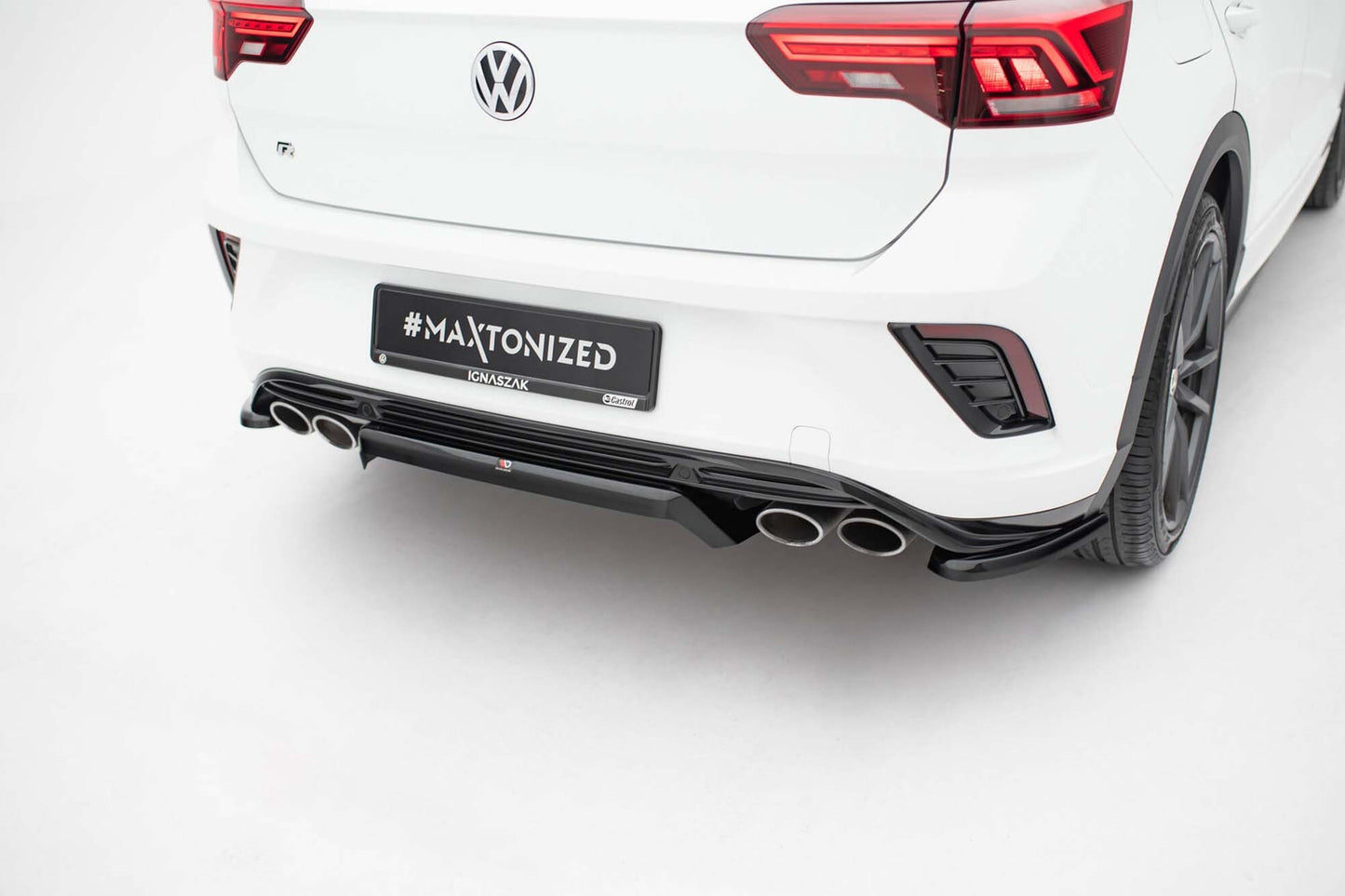 Extensie bara spate Maxton Design pentru Volkswagen T-Roc R (2017-2021), lac negru