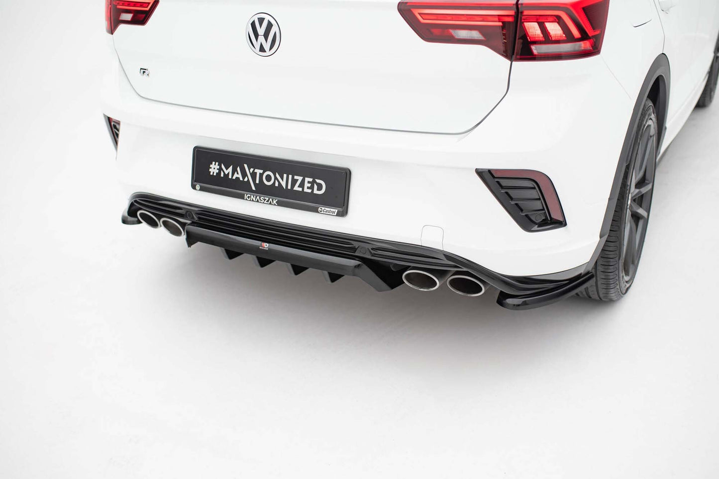Extensie bara spate Maxton Design pentru Volkswagen T-Roc R (2017-2021), lac negru