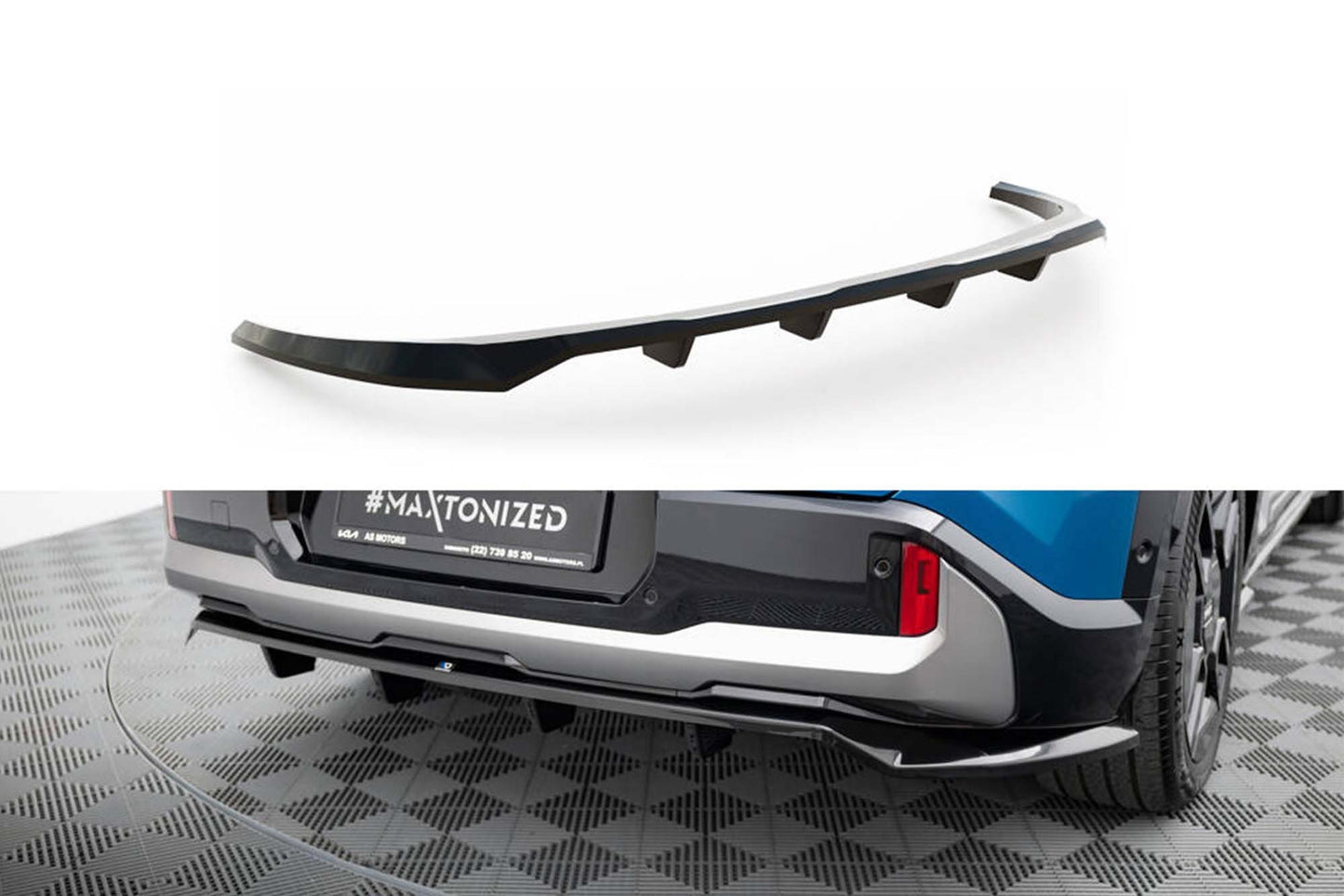 Spoiler Maxton Design pentru bara spate GT-Line a Kia EV9 (2023+), negru lucios