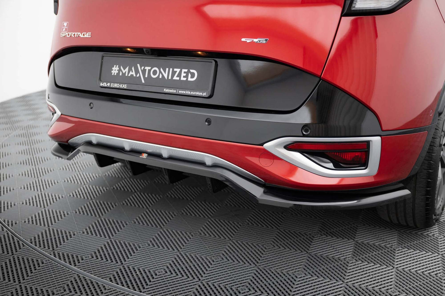 Maxton Design spoiler pentru bara spate GT-Line a Kia Sportage (2021+), lac negru