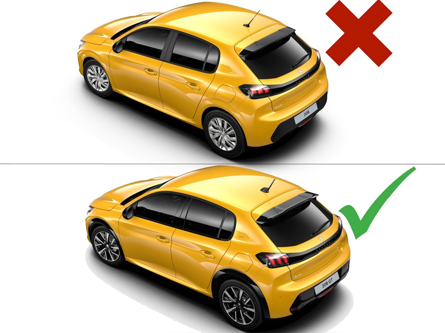 Motordrome Design plafon spoiler versiunea 3 pentru Peugeot 208 Mk2 (2019+)