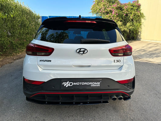 Diffuser bara spate Motordrome Design pentru Hyundai i30 Mk3 N, N-Line hatchback, Fastback (2020-)