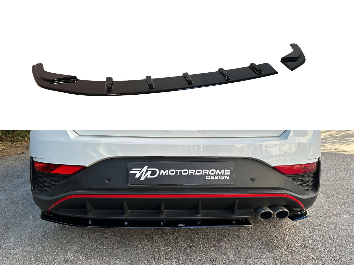 Diffuser bara spate Motordrome Design pentru Hyundai i30 Mk3 N, N-Line hatchback, Fastback (2020-)