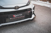 Spoiler cu aripioare Maxton Design versiunea 2 pentru bara fata GR a Toyota Yaris (dupa 2020), culoare carbon