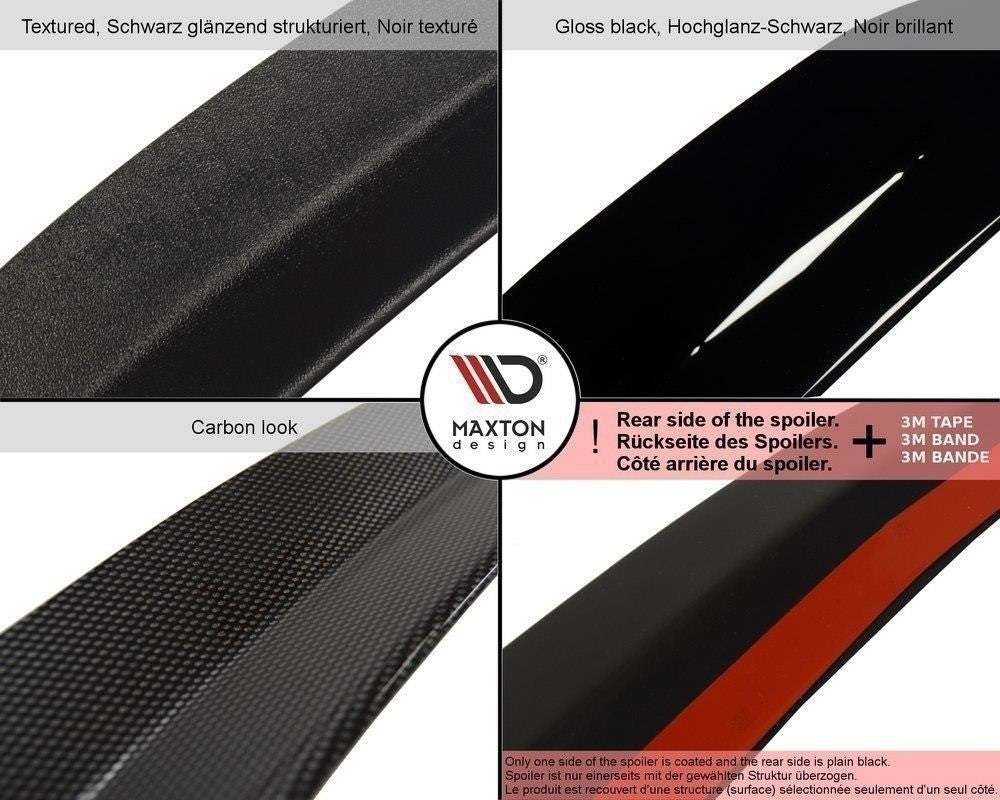 Spoiler Maxton Design versiunea 1 pentru portbagajul Skoda Superb (2015-2019), Superb (după 2019), hatchback, lac negru