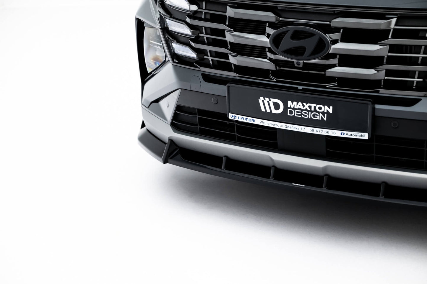 Splitter Maxton Design pentru bara fata a Hyundai Tucson MK4 Facelift (2024-), negru lac