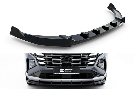 Splitter Maxton Design pentru bara fata a Hyundai Tucson MK4 Facelift (2024-), negru lac