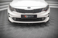 Maxton Design front bumper spoiler version 1 for Kia Optima (2015-2020), gloss black