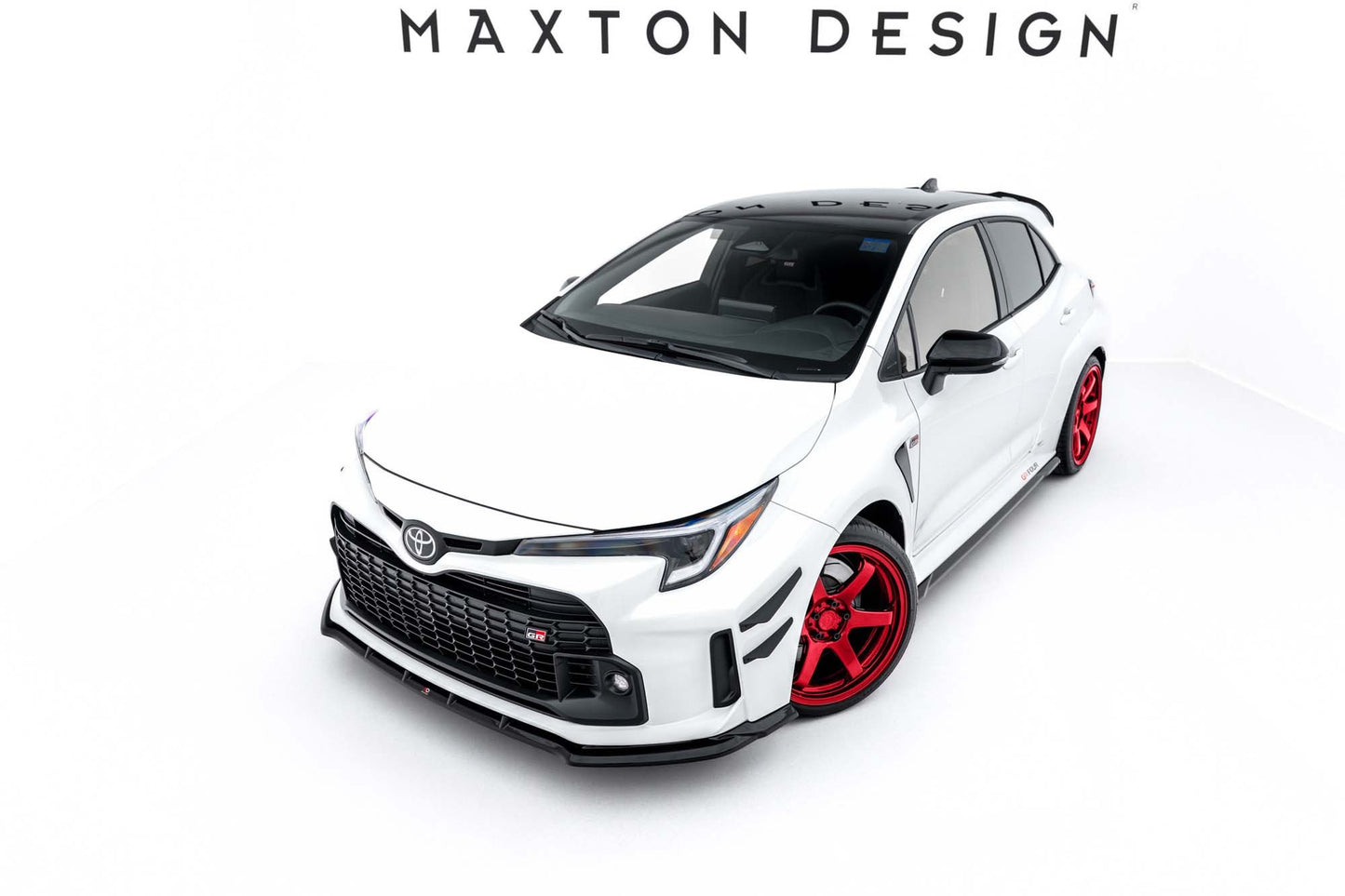 Spoiler bara fata Maxton Design versiunea 1 pentru Toyota GR Corolla (2022-2024), lac negru