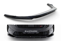 Spoiler Maxton Design versiunea 1 pentru bara fata RS a Skoda Octavia Liftback, break (dupa 2024), lac negru