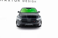 Spoiler Maxton Design versiunea 1 pentru bara fata RS a Skoda Octavia Liftback, break (dupa 2024), lac negru