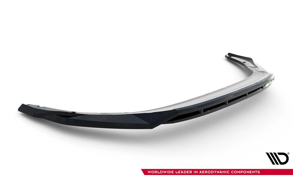 Spoiler Maxton Design versiunea 1 pentru bara fata RS a Skoda Octavia Liftback, break (dupa 2024), lac negru