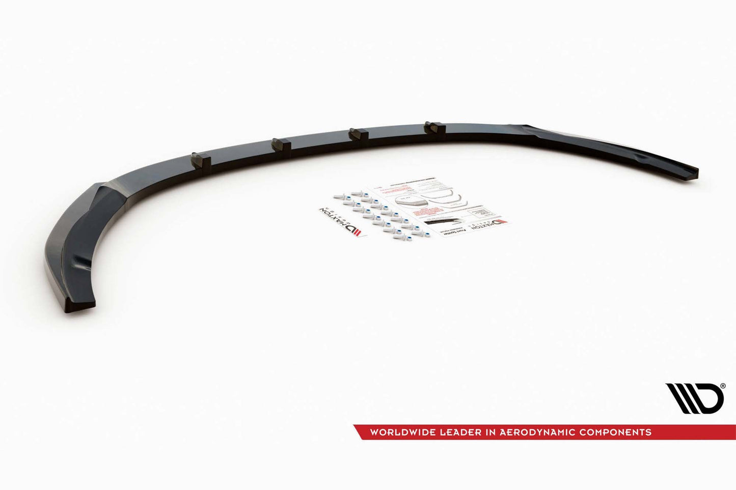 Maxton Design V2 Front Bumper Splitter for Kia Optima (2015-2018), Gloss Black