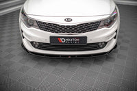 Maxton Design V2 Front Bumper Splitter for Kia Optima (2015-2018), Gloss Black