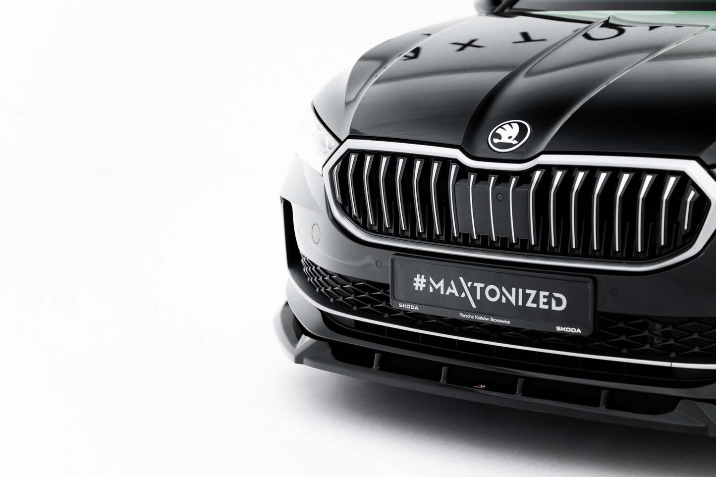 Front Splitter Maxton Design V2 for Skoda Superb (from 2024), gloss black
