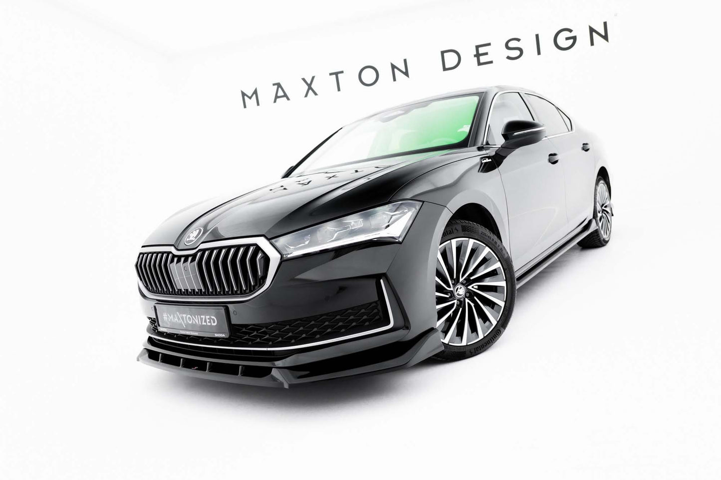 Front Splitter Maxton Design V2 for Skoda Superb (from 2024), gloss black