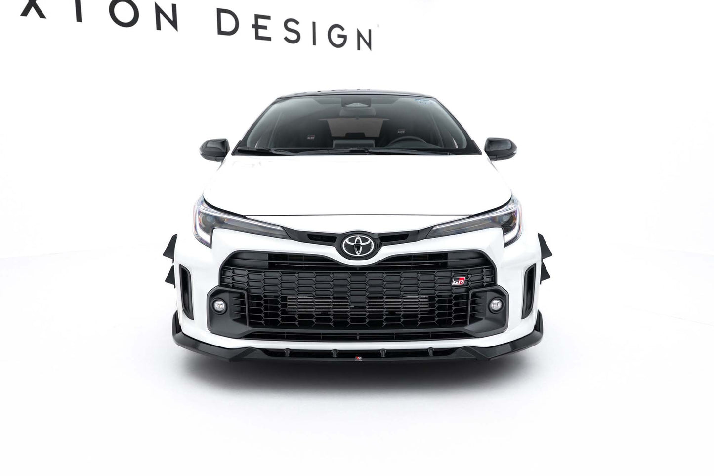 Spoiler bară față Maxton Design versiunea 2 pentru Toyota GR Corolla (2022-2024), negru lucios