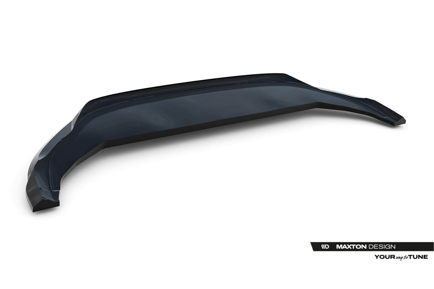 Spoiler Maxton Design versiunea 2 pentru bara fata R‑Line a VW Tiguan dupa 2024, negru lacuit