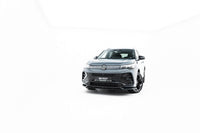 Spoiler Maxton Design versiunea 2 pentru bara fata R‑Line a VW Tiguan dupa 2024, negru lacuit