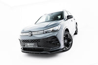 Spoiler Maxton Design versiunea 2 pentru bara fata R‑Line a VW Tiguan dupa 2024, negru lacuit