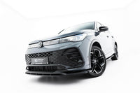 Spoiler Maxton Design versiunea 2 pentru bara fata R‑Line a VW Tiguan dupa 2024, negru lacuit
