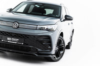 Spoiler Maxton Design versiunea 2 pentru bara fata R‑Line a VW Tiguan dupa 2024, negru lacuit