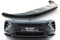 Spoiler Maxton Design versiunea 2 pentru bara fata R‑Line a VW Tiguan dupa 2024, negru lacuit