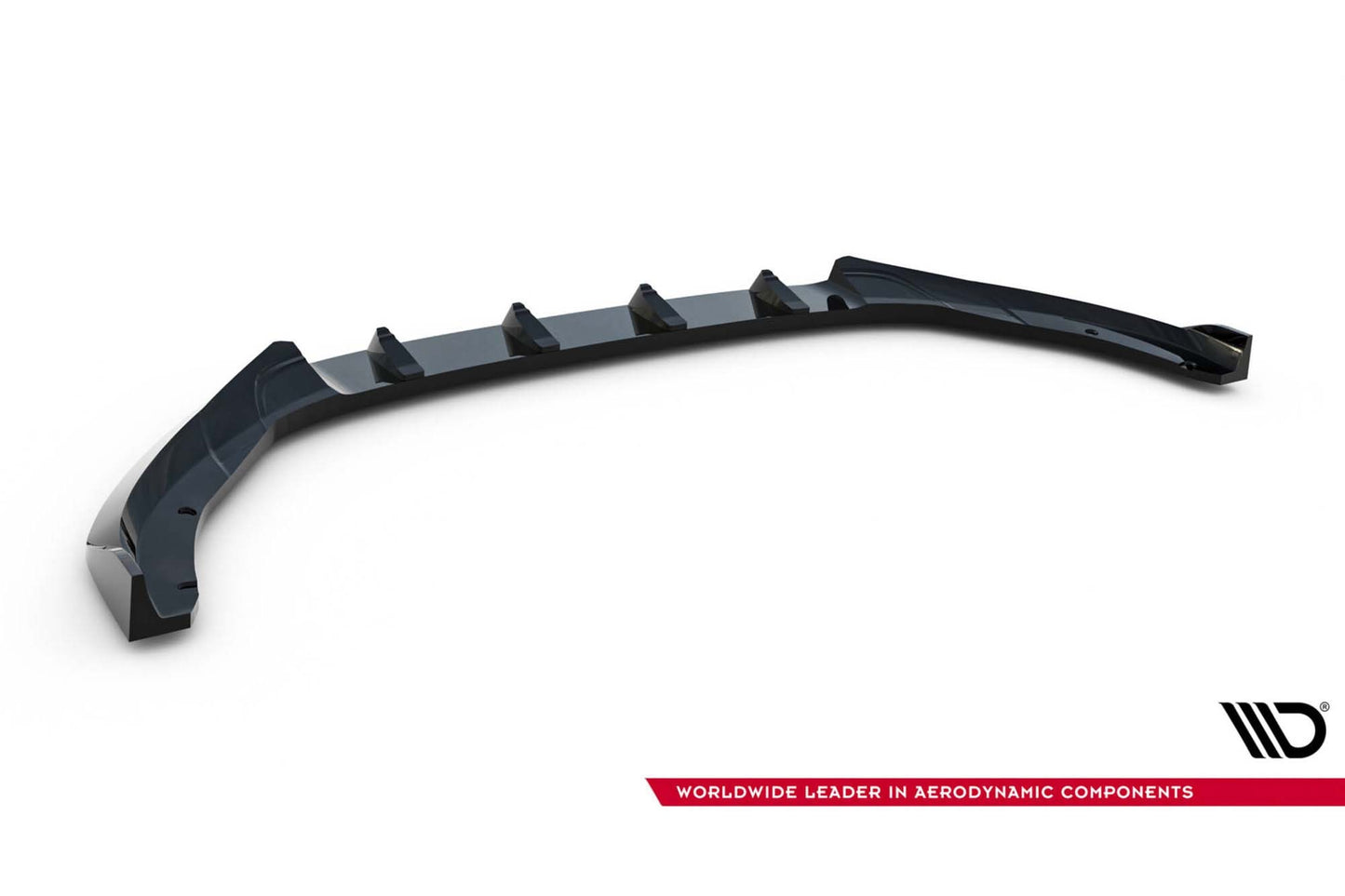 Spoiler Maxton Design versiunea 2 pentru bara fata RS a Skoda Octavia Liftback, break (dupa 2024), lac negru