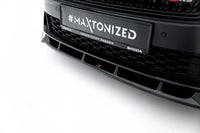 Spoiler Maxton Design versiunea 2 pentru bara fata RS a Skoda Octavia Liftback, break (dupa 2024), lac negru
