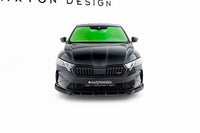 Spoiler Maxton Design versiunea 2 pentru bara fata RS a Skoda Octavia Liftback, break (dupa 2024), lac negru