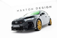 Spoiler Maxton Design versiunea 2 pentru bara fata RS a Skoda Octavia Liftback, break (dupa 2024), lac negru