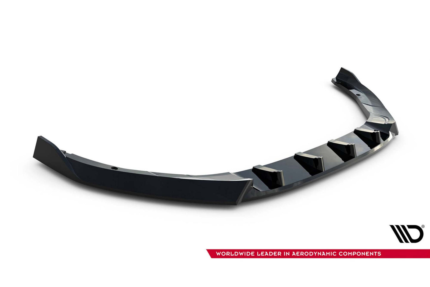 Spoiler Maxton Design versiunea 2 pentru bara fata RS a Skoda Octavia Liftback, break (dupa 2024), lac negru