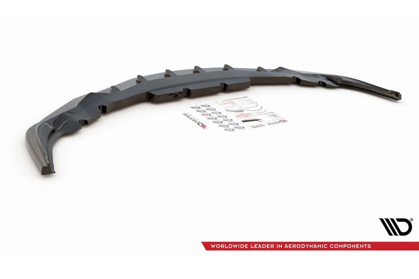 Maxton Design spoiler bară față versiunea 4 pentru Toyota Supra (2019-), negru lucios