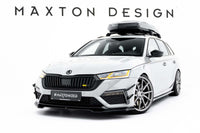 Maxton Design spoiler versiunea 4 pentru bara fata RS a Skoda Octavia Liftback si break (2020-2024), negru lac